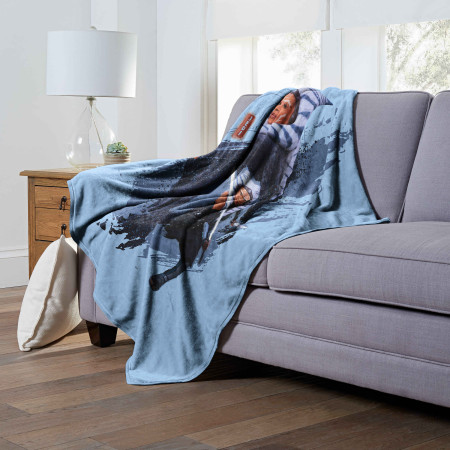 Star Wars Ahsoka Twin Saber Silk Touch Throw Blanket 50" x 60"